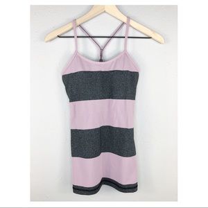 Lululemon Striped Racer Back Tank Top